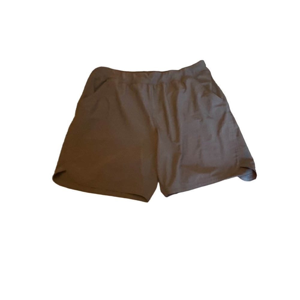 Lands End Black Elastic Waist Nylon Shorts Size 22 9" inseam